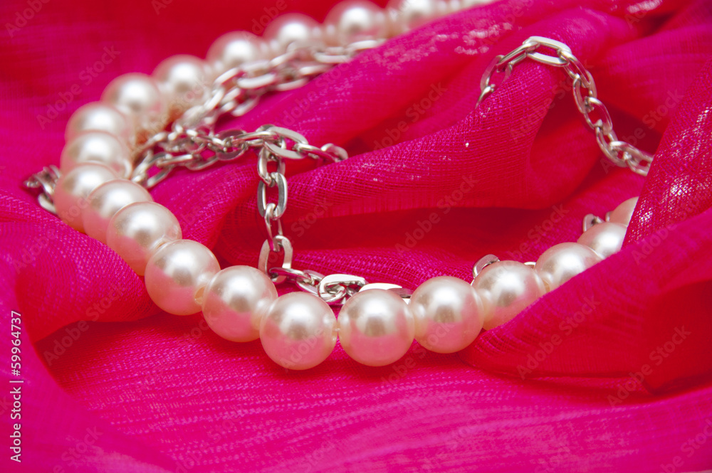 necklace closeup on a white background necklace closeup on a white background
