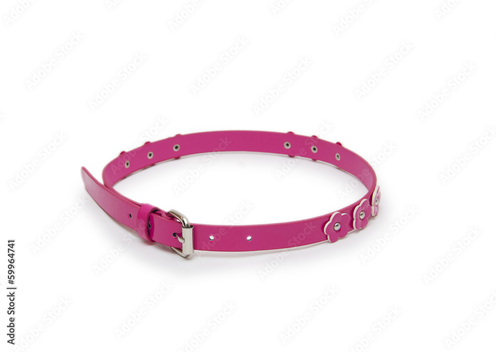 belt pink color isolated belt pink color isolated