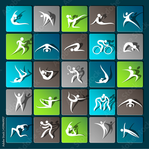 Modern icons for mobile devices and interfaces