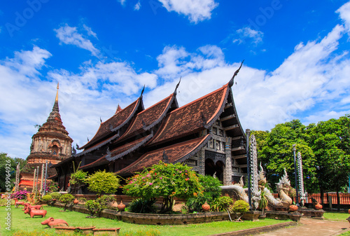 Wooden church at Wat Lok Molee in Chiangmai province of Thailand © Photo Gallery