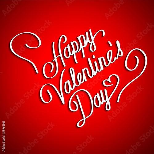 Happy Valentine's day card, vector illustration