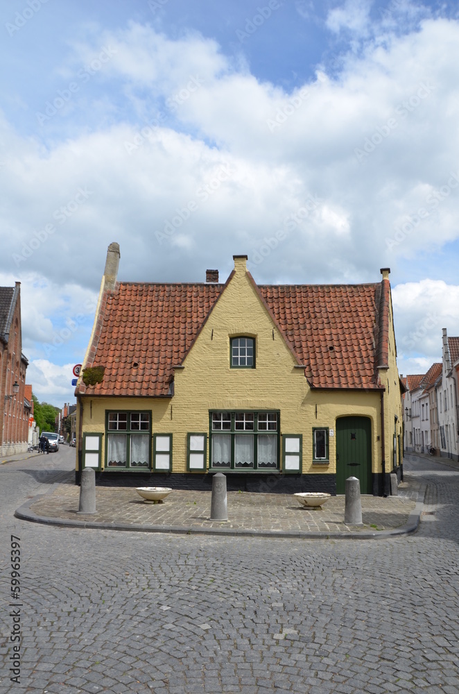 Maison, ville de Bruges, Belgique