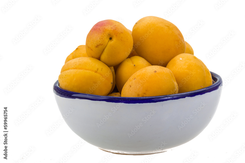 Yellow ripe apricots