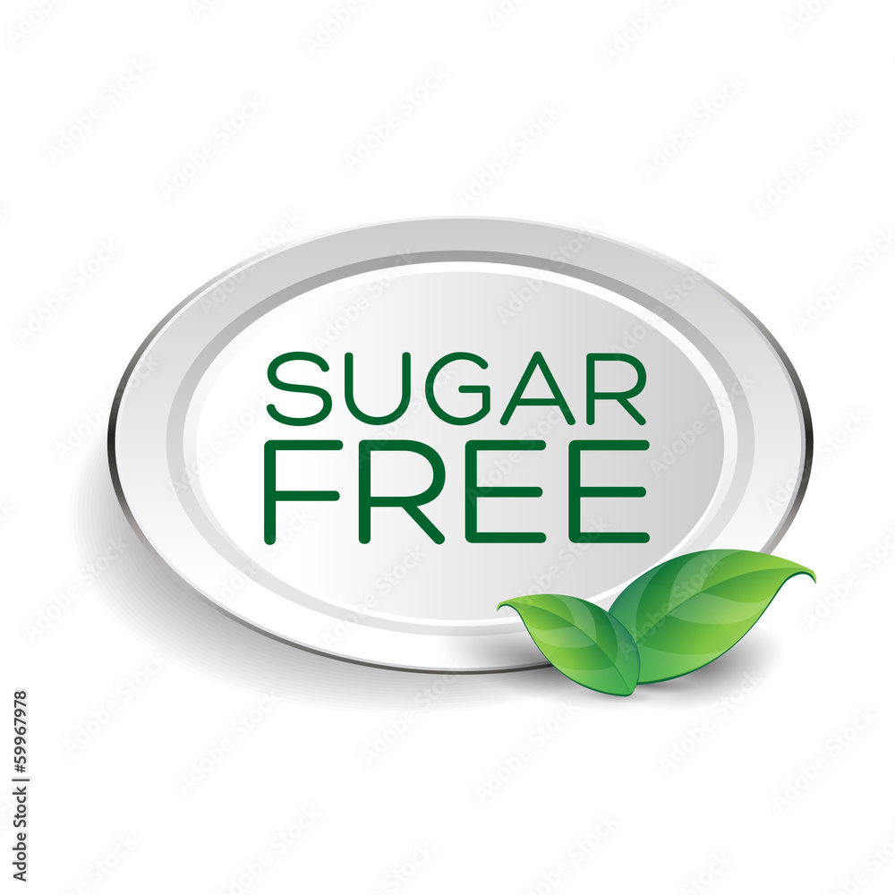 Sugar free label or badge