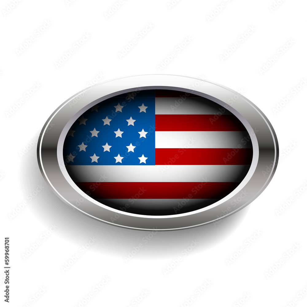 Vector - United States Flag Glossy Button Vector - United States Flag Glossy Button