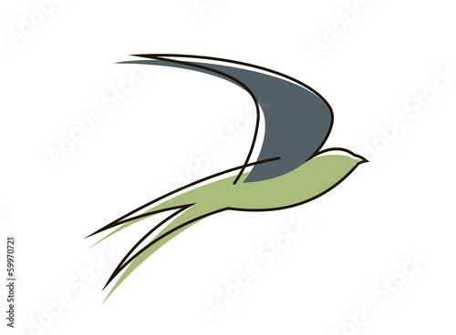 Flying swallow bird