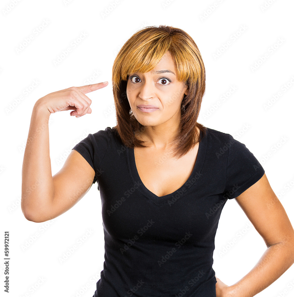 Annoyed, angry woman asking a question are you crazy? Annoyed, angry woman asking a question are you crazy?