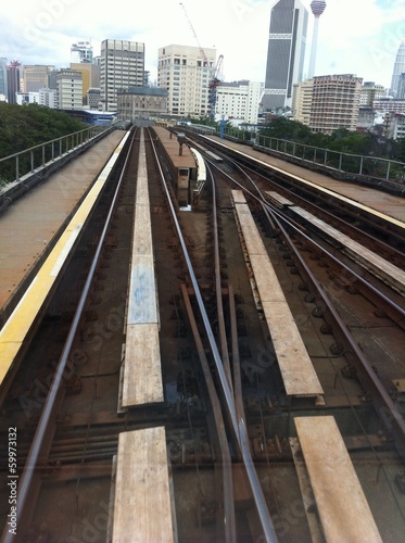 Modern Rail Track In Kuala Lumpur