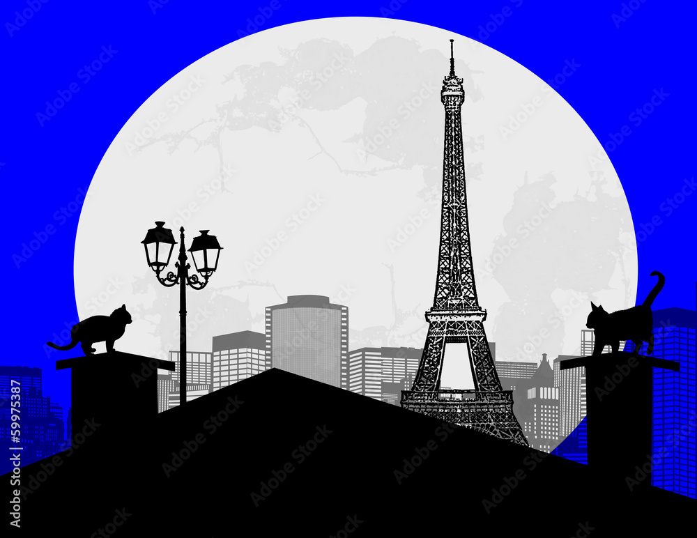 Obraz premium Fairy night in Paris