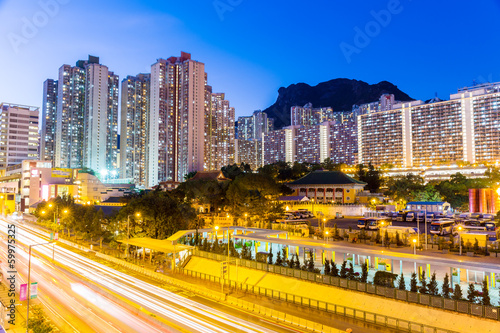Kowloon residential district in Hong Kong