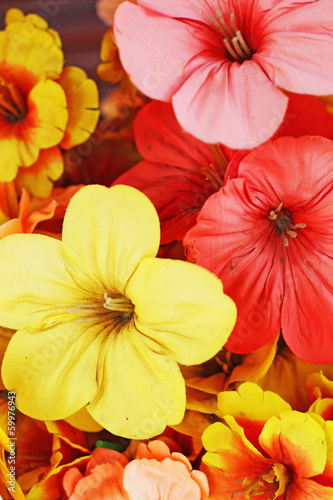 Beautiful Chinese rose of artificial flowers