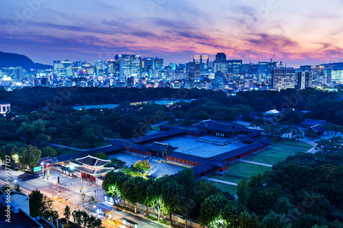 Photography Historical grand palace in Seoul city
