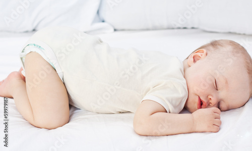 sleeping  funny baby boy © marchibas