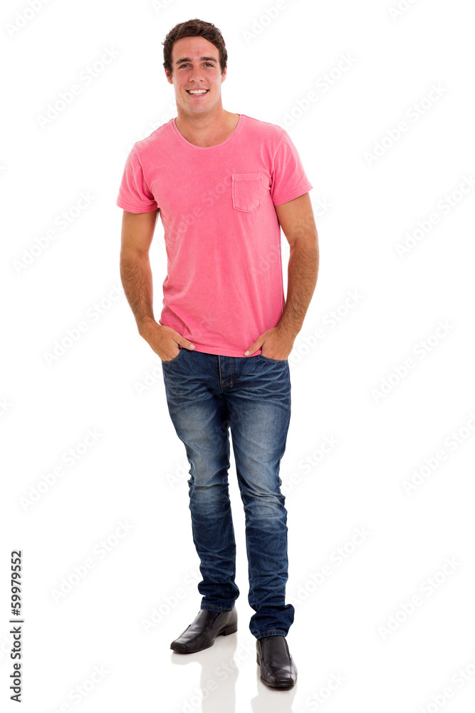 casual man standing on white casual man standing on white