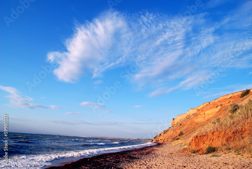 Clay mountain and sea