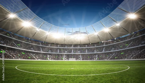 Obraz stadion, widok z linii środkowej