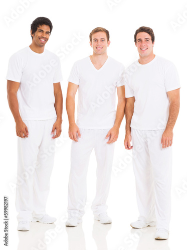 group of young man in white