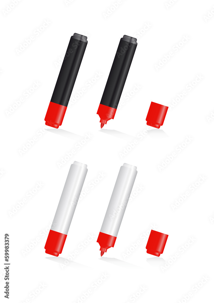 Obraz premium Red marker set