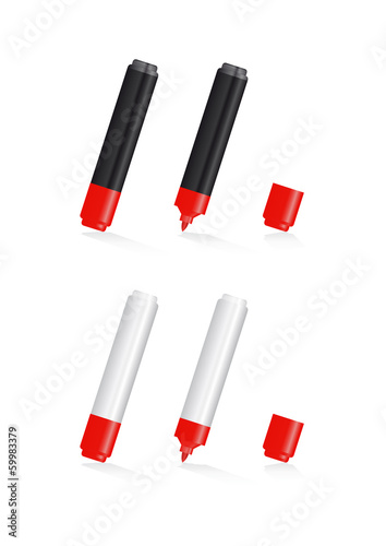 Red marker set