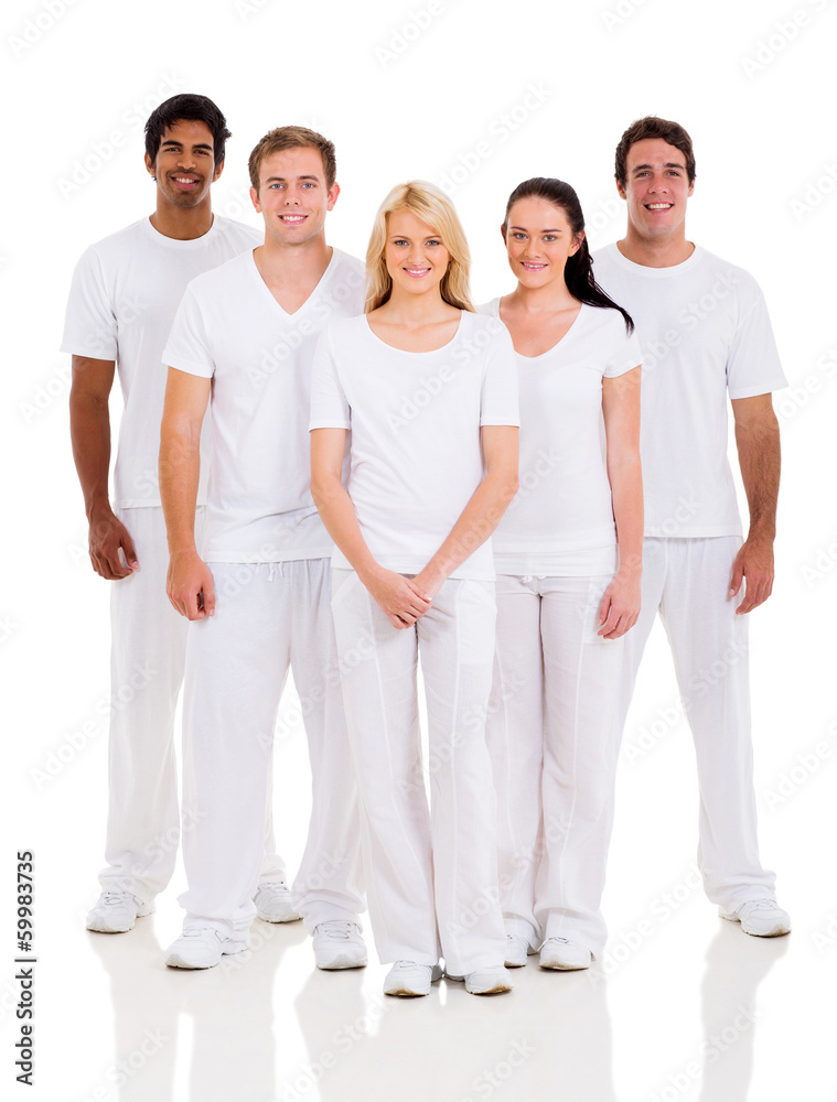 group of friends in white group of friends in white