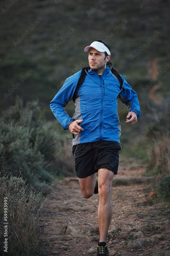 trail running man