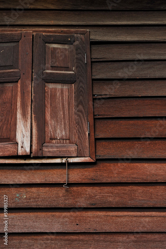 Old wooden window , Thailand traditional style