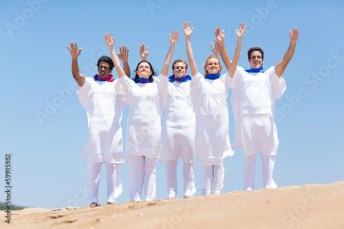 Christian chruch choir outdoors