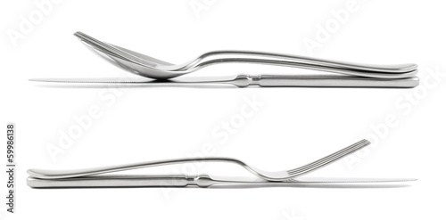 Two cutlery compositions isolated