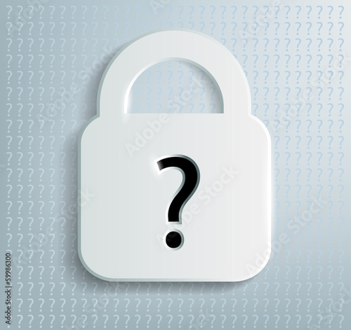padlock with a question mark