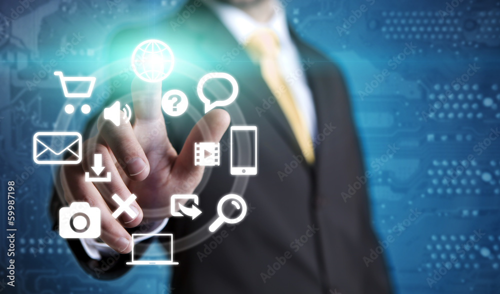 Businessman multimedia concept Businessman multimedia concept