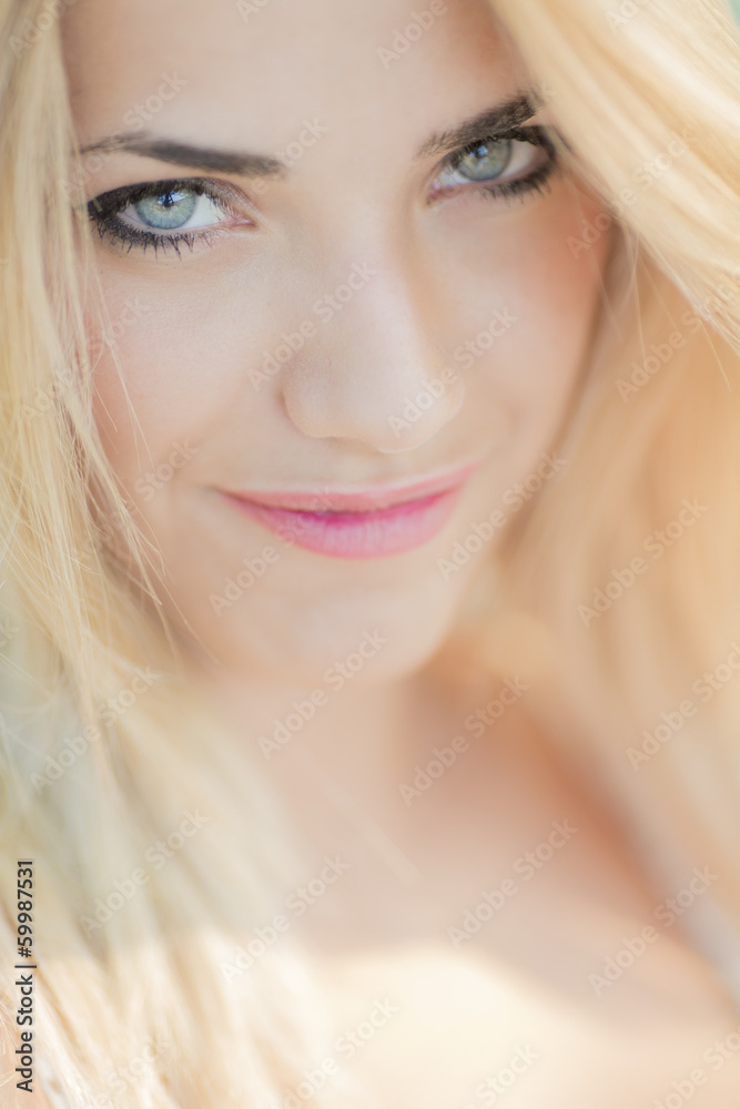 Portrait of the young blond woman Portrait of the young blond woman