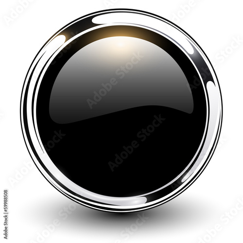 Black button glossy metallic.