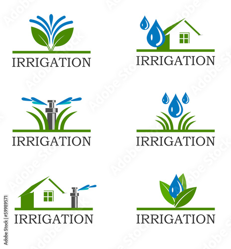 Принти на полотні An illustration of Irrigation icons