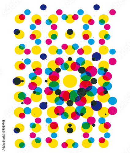 Halftone dots party background.