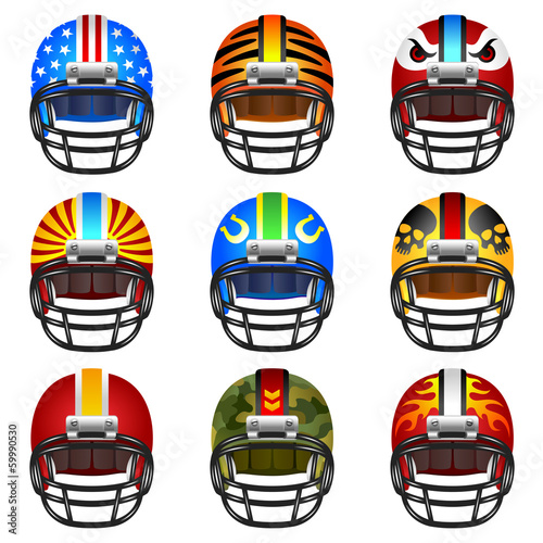 Football helmet set