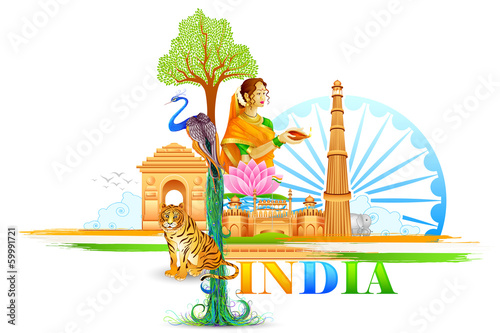 vector illustration of India Wallpaper
