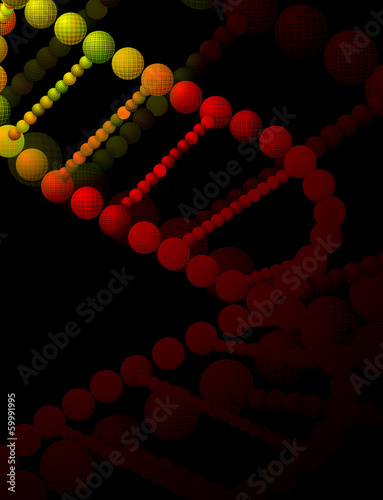 abstract vector illustration of a helical DNA