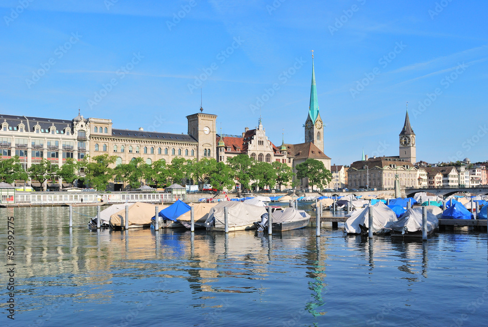 Fototapeta premium Zurich. Limmat River