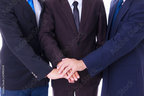 business man holding hand