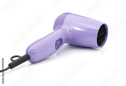 Hair dryer over white background