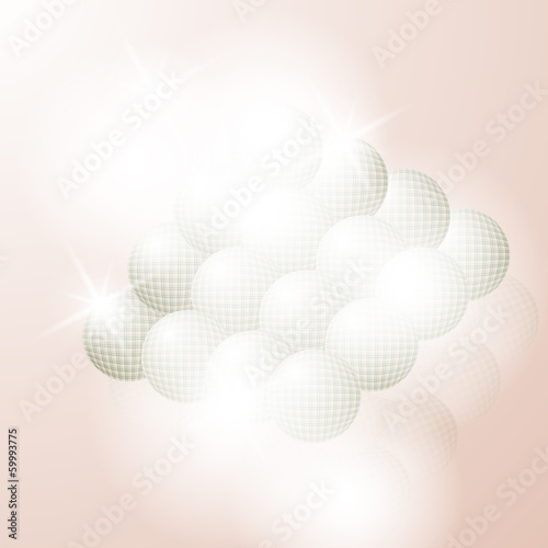 Luster and shine of the pyramids or abstract shiny balls