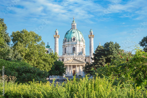 Obraz na płótnie St. Charles's Church in Vienna, Austria w salonie