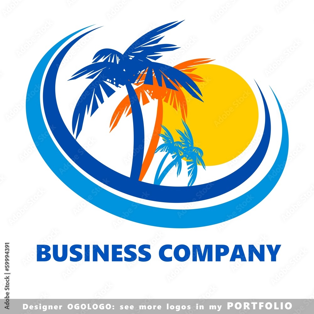 travel abstract business logo emblem vector