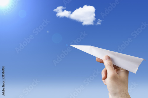 travel into blue sky