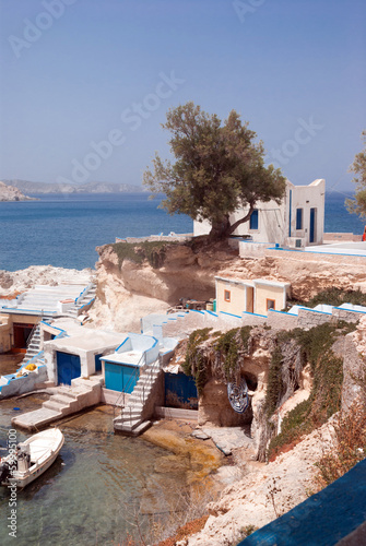 Fototapeta Naklejka Na Ścianę i Meble -  Traditional fishing village on Milos island, Greece