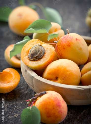 Print op canvas Fresh organic apricot