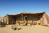Bedouin tent in the desert of Wadi Rum