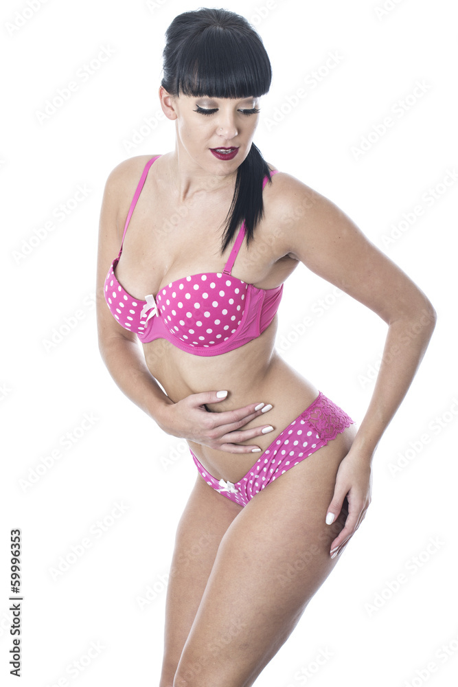 Fototapeta premium Pin Up Glamour Model in Lingerie