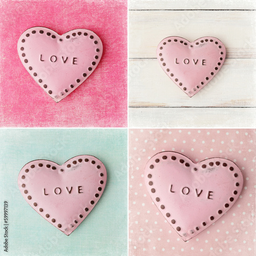 hearts collage