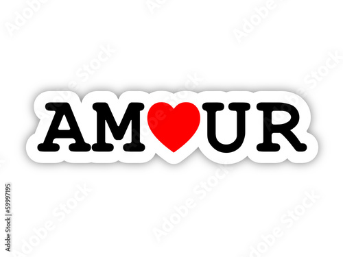 Mot "AMOUR" (carte saint valentin coeur je t’aime déclaration)